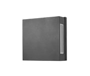 Quadrate 2 Light 9.25" Outdoor Wall Light in Black