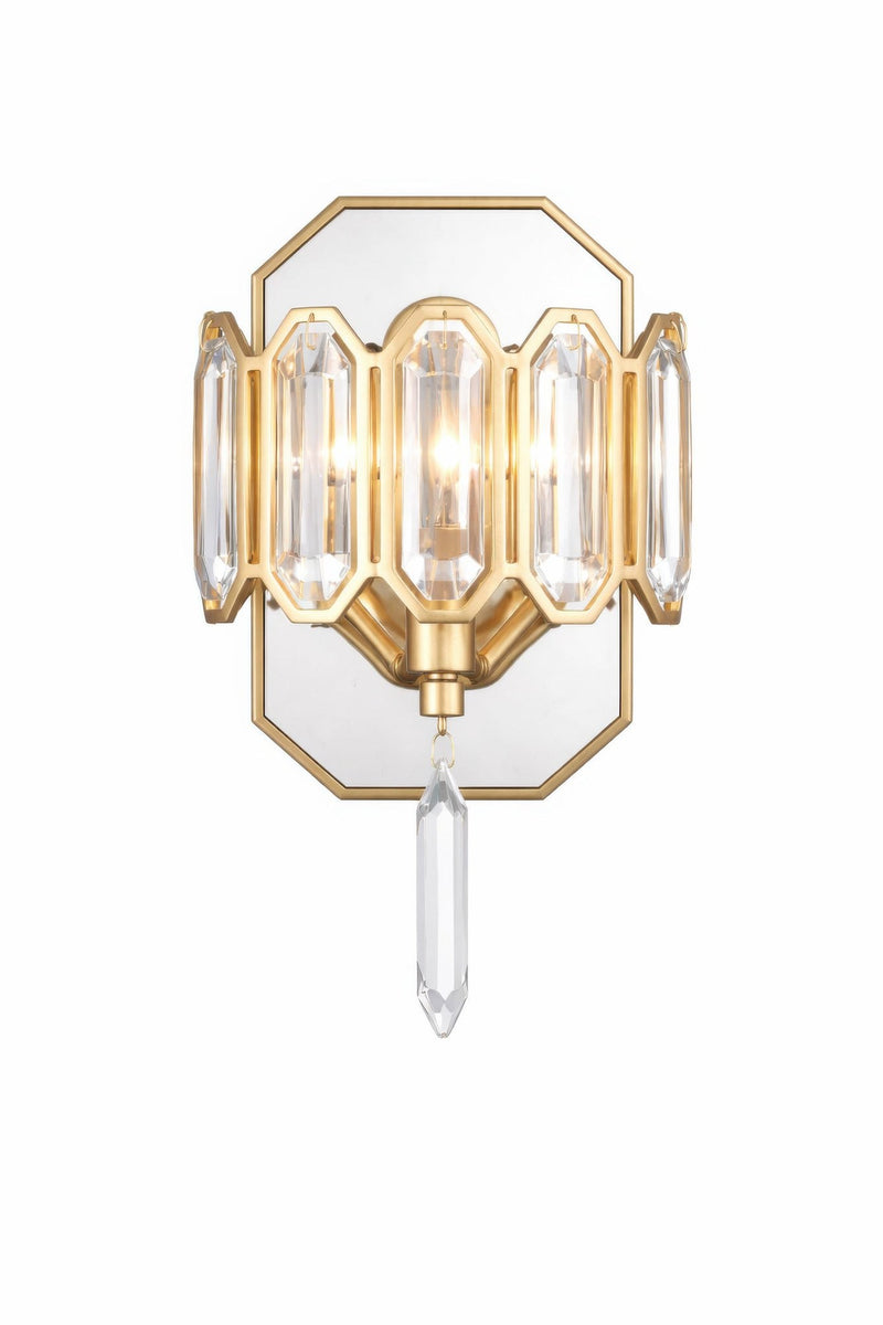 Drama Club 12" Wall Sconce in Brass Kisser