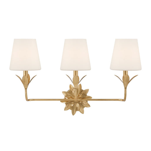 Broche 3 Light 25" Bathroom Vanity in Antique Gold