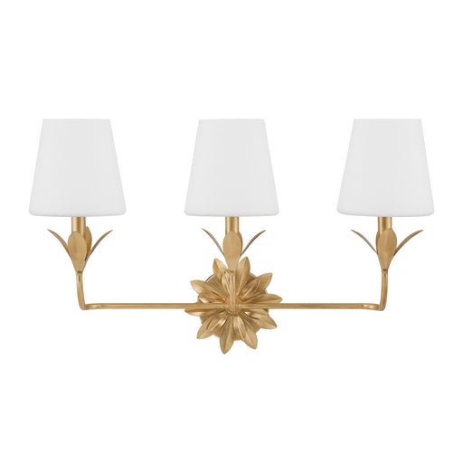 Broche 3 Light 25" Bathroom Vanity in Antique Gold