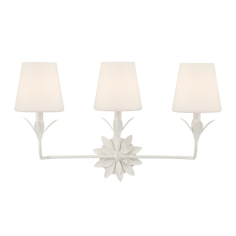 Broche 3 Light 25" Bathroom Vanity in Matte White