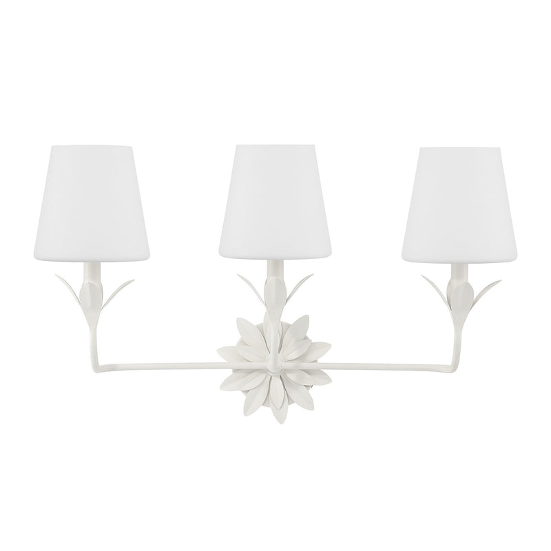Broche 3 Light 25" Bathroom Vanity in Matte White