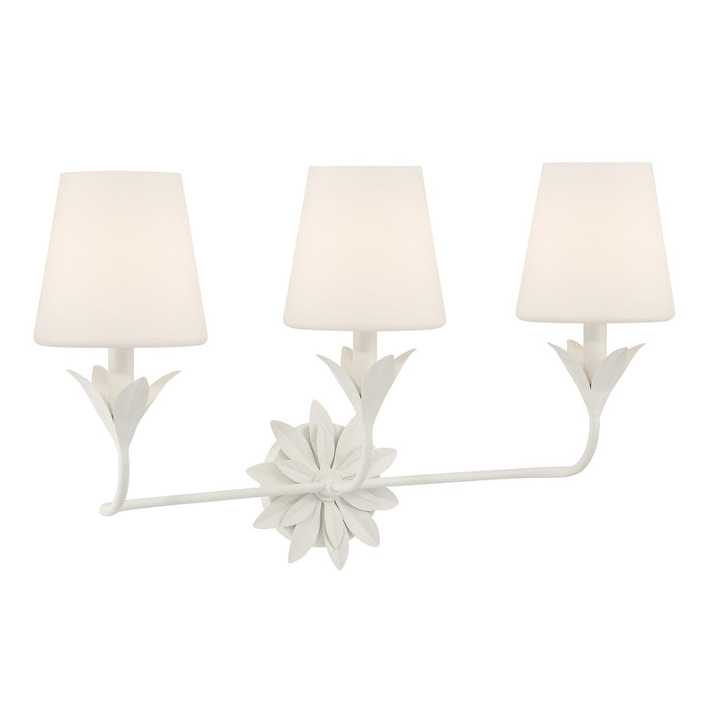 Broche 3 Light 25" Bathroom Vanity in Matte White
