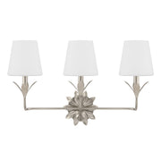 Broche 3 Light 25" Bathroom Vanity in Antique Silver