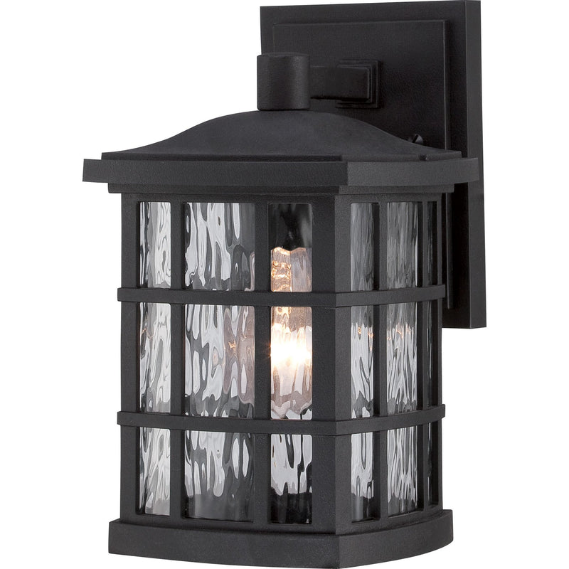 Stonington Small Outdoor Wall Lantern in Mystic Black