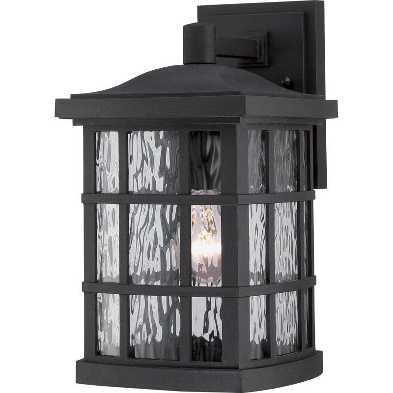 Stonington Medium Outdoor Wall Lantern in Mystic Black