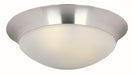 Essentials - 585x Three Light Flush Mount in Satin Nickel