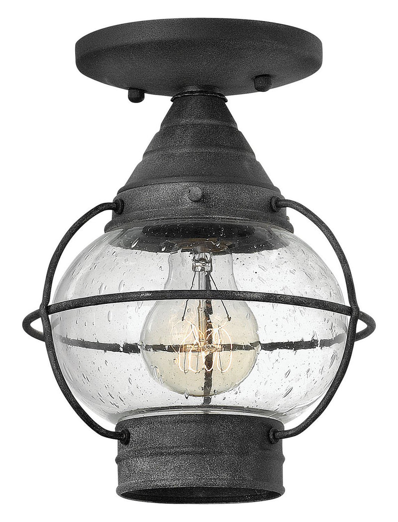 Cape Cod Extra Small Outdoor Flush Mount in Aged Zinc