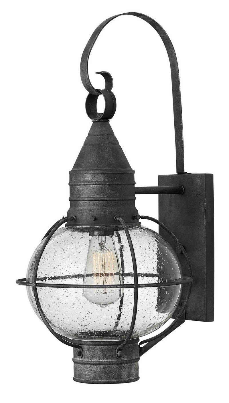 Cape Cod Medium Outdoor Wall Lantern in Aged Zinc