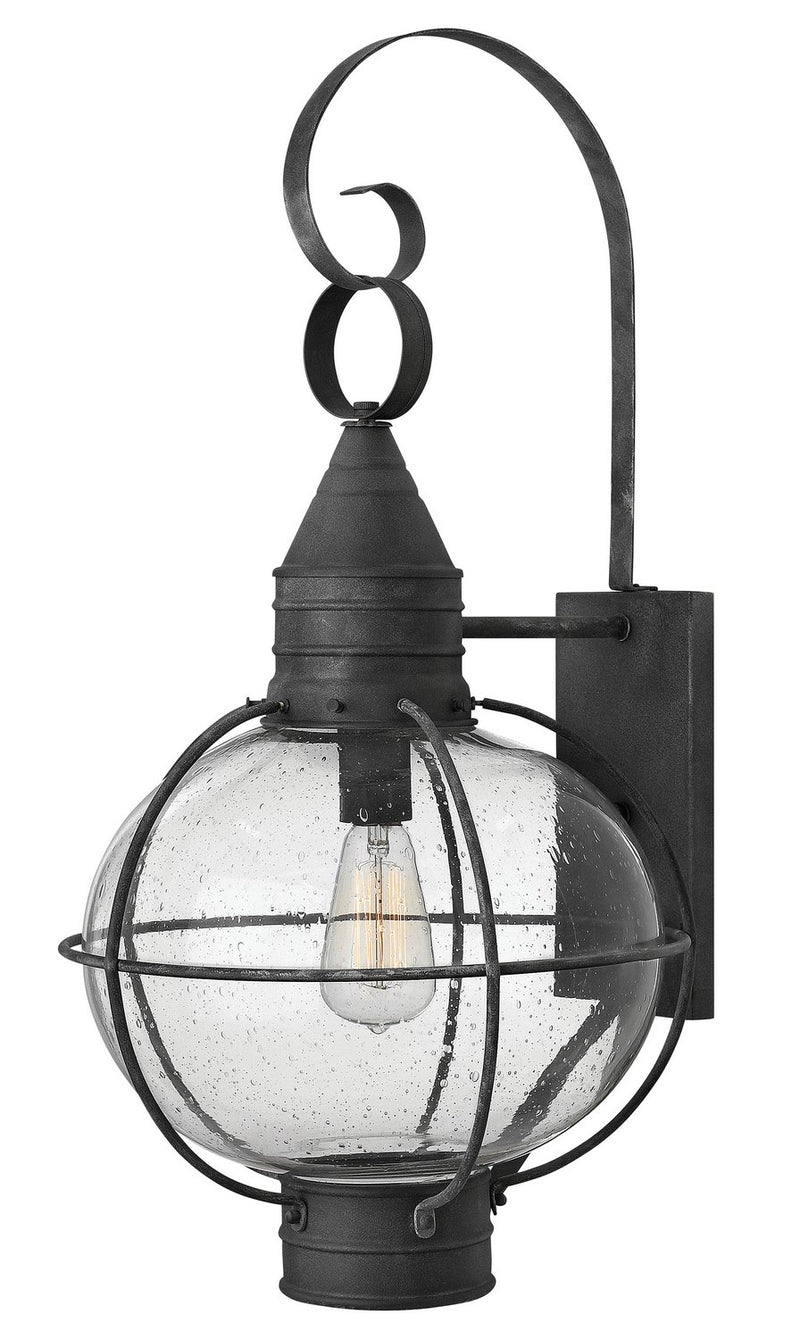 Cape Cod Large Outdoor Wall Lantern in Aged Zinc