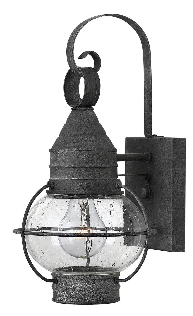 Cape Cod Extra Small Outdoor Wall Lantern in Aged Zinc