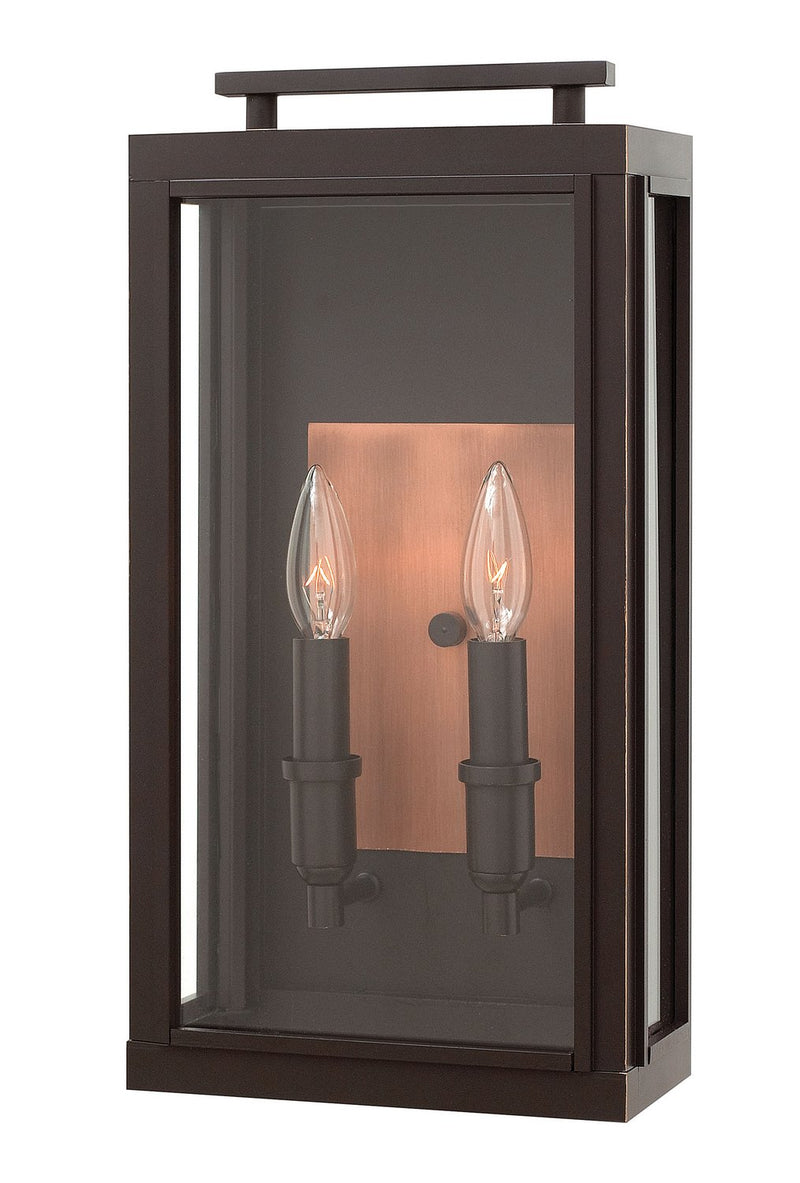 Sutcliffe 2-Light Outdoor Wall Lantern in Oil Rubbed Bronze