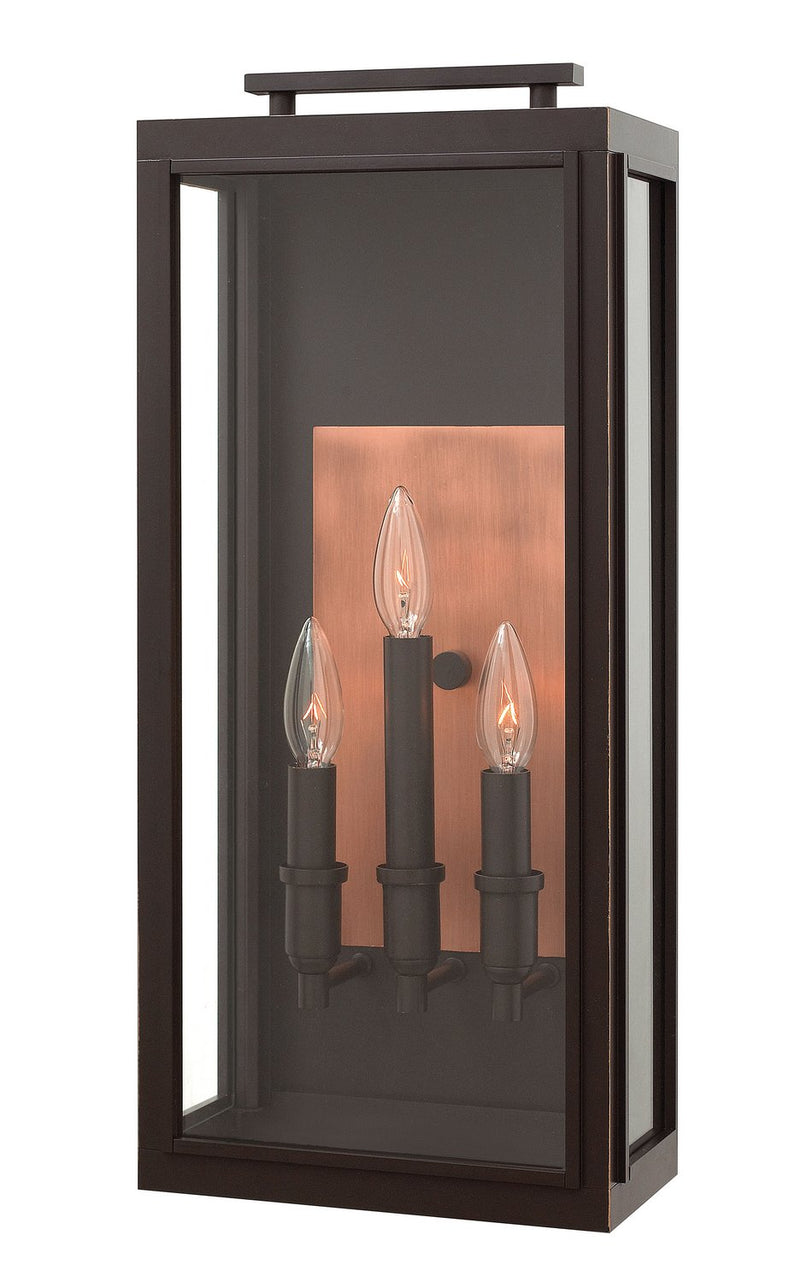 Sutcliffe 3-Light Outdoor Wall Lantern in Oil Rubbed Bronze