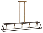 Fulton Five Light Open Frame Linear Chandelier - Lamps Expo