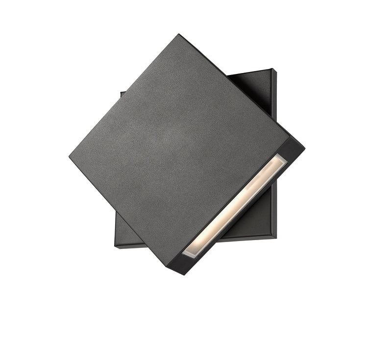 Quadrate 1 Light 11.25" Outdoor Wall Light in Black