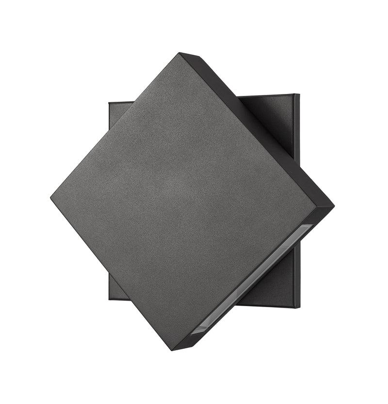Quadrate 1 Light 11.25" Outdoor Wall Light in Black