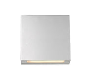 Quadrate 1 Light 11.25" Outdoor Wall Light in Silver