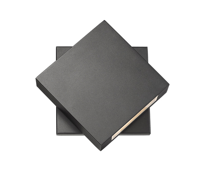 Quadrate 1 Light 9.25" Outdoor Wall Light in Black