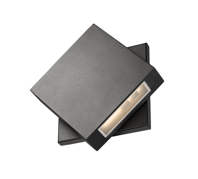 Quadrate 1 Light 9.25" Outdoor Wall Light in Black