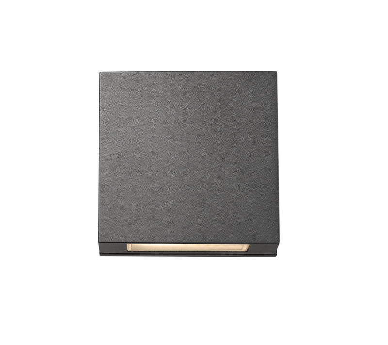 Quadrate 1 Light 9.25" Outdoor Wall Light in Black