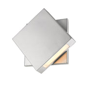 Quadrate 1 Light 9.25" Outdoor Wall Light in Silver
