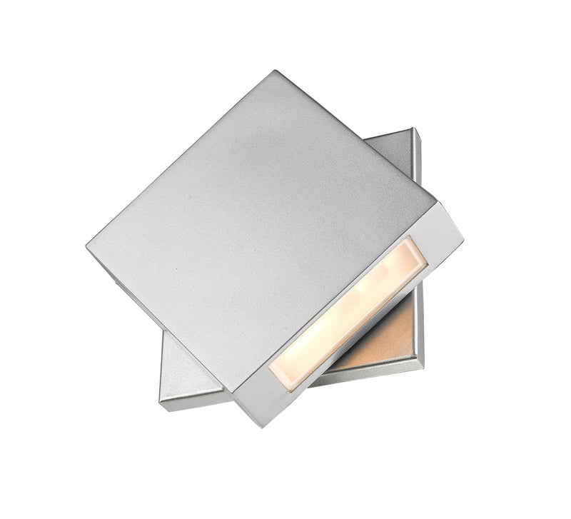 Quadrate 1 Light 9.25" Outdoor Wall Light in Silver