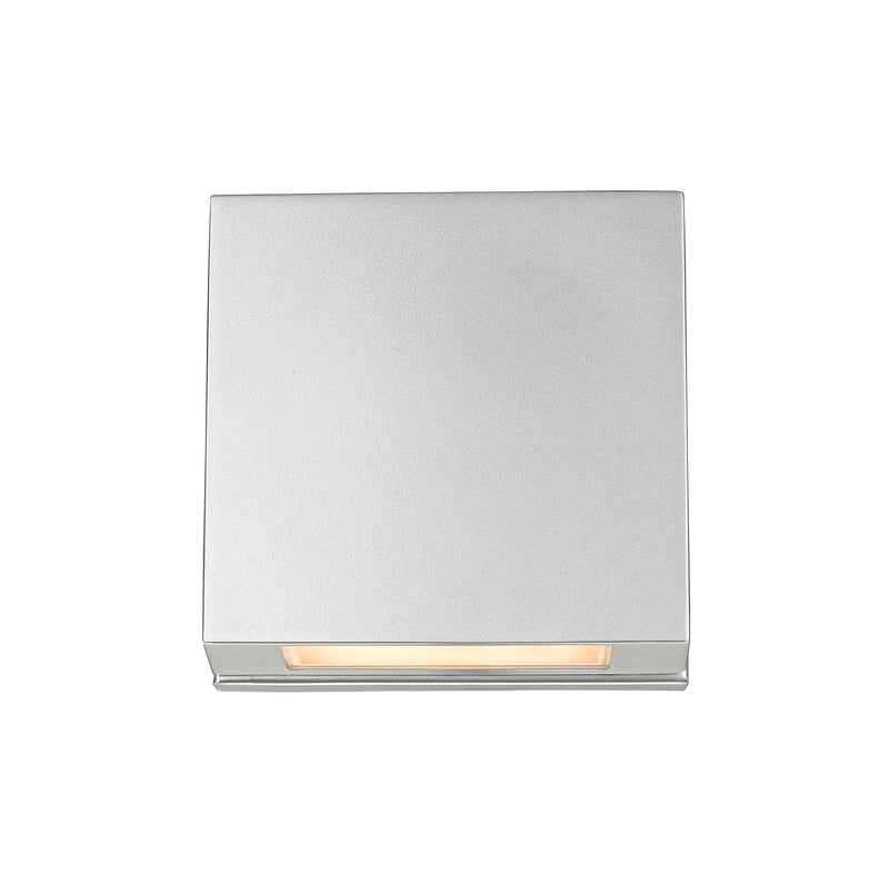 Quadrate 1 Light 9.25" Outdoor Wall Light in Silver