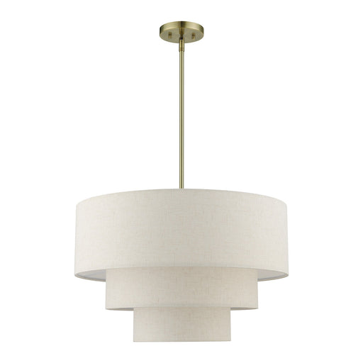 Gladstone 4-Light Chandelier in Antique Brass