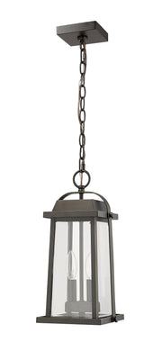 Millworks 2 Light 7.75" Outdoor Chain Mount Ceiling Fixture in Oil Rubbed Bronze
