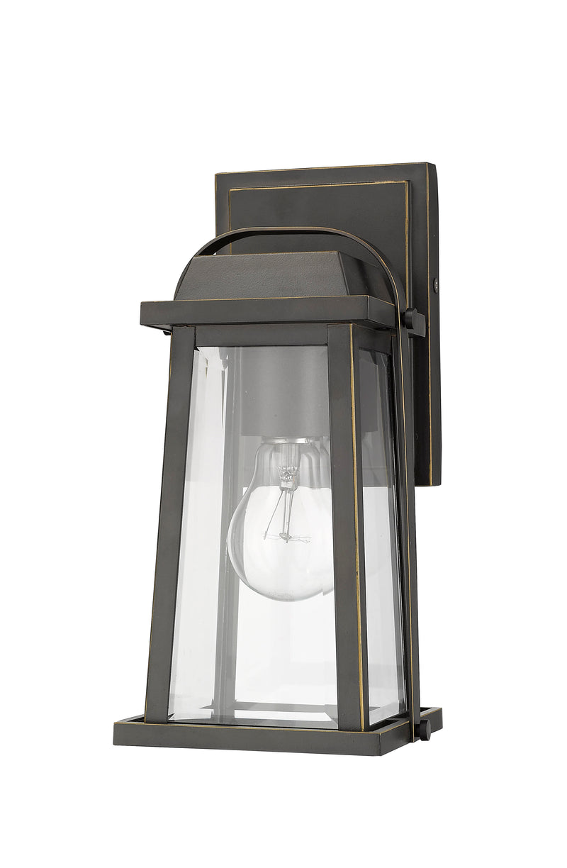 Millworks 1 Light 5.75" Outdoor Wall Light in Oil Rubbed Bronze
