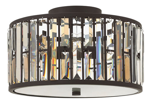 Gemma 3-Light Semi-Flush Mount in Vintage Bronze