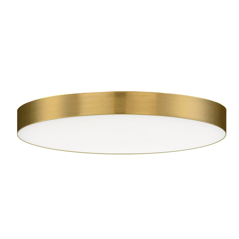 Trim 7" Round LED Flush Mount in Satin Brass