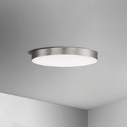 Trim 7" Round LED Flush Mount in Satin Nickel