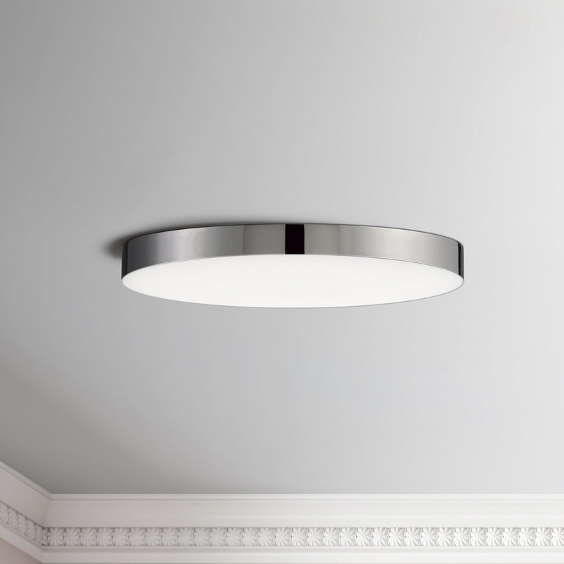 Trim 9" Round LED Flush Mount in Polished Chrome