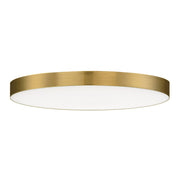 Trim 9" Round LED Flush Mount in Satin Brass