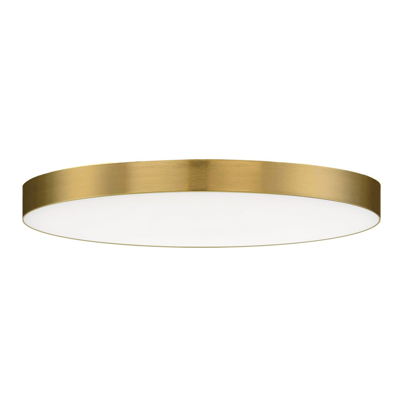 Trim 9" Round LED Flush Mount in Satin Brass