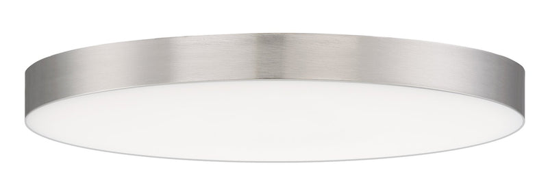 Trim 9" Round LED Flush Mount in Satin Nickel