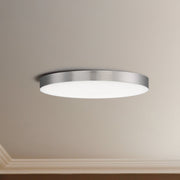 Trim 9" Round LED Flush Mount in Satin Nickel