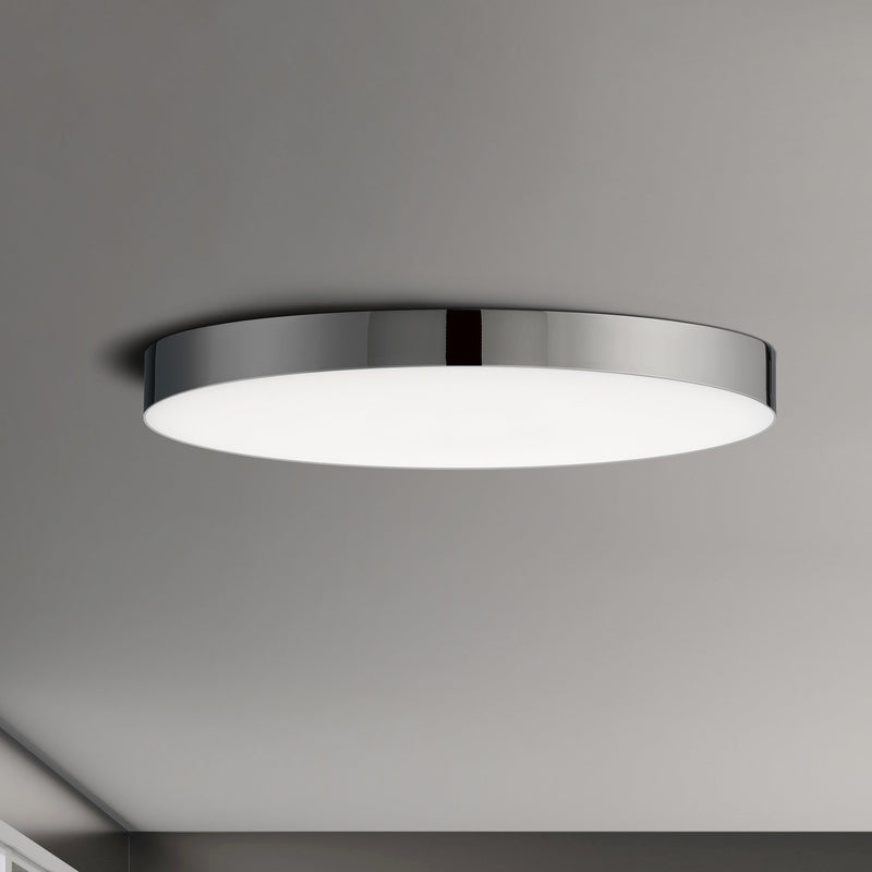 Trim 11" Round LED Flush Mount in Polished Chrome