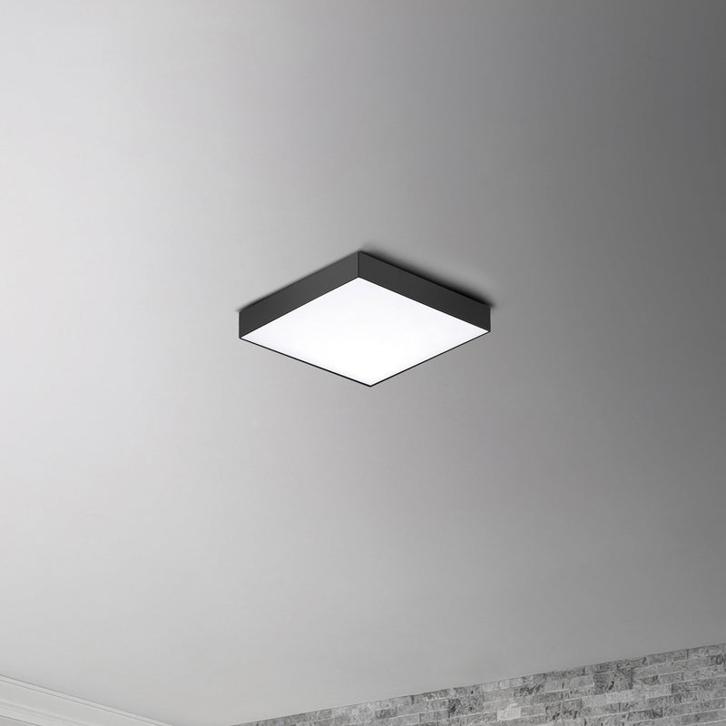 Trim 4.75" Square LED Flush Mount in Black