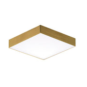 Trim 4.75" Square LED Flush Mount in Satin Brass