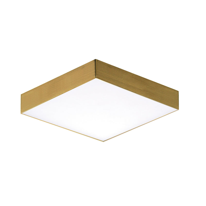 Trim 4.75" Square LED Flush Mount in Satin Brass