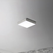 Trim 4.75" Square LED Flush Mount in Satin Nickel