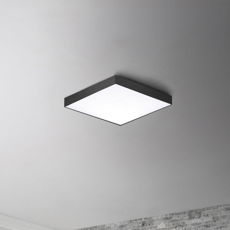 Trim 6.25" Square LED Flush Mount in Black