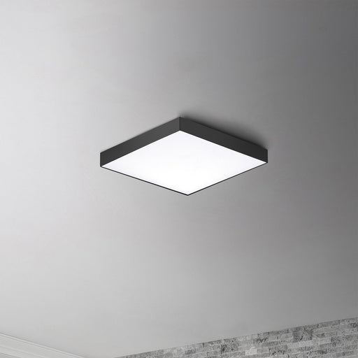 Trim 6.25" Square LED Flush Mount in Black