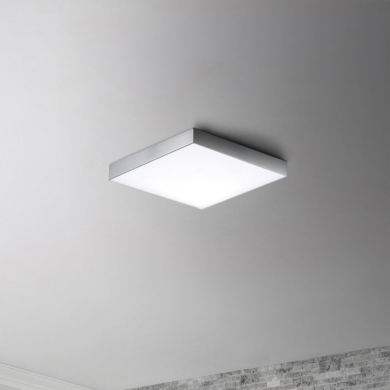 Trim 6.25" Square LED Flush Mount in Polished Chrome