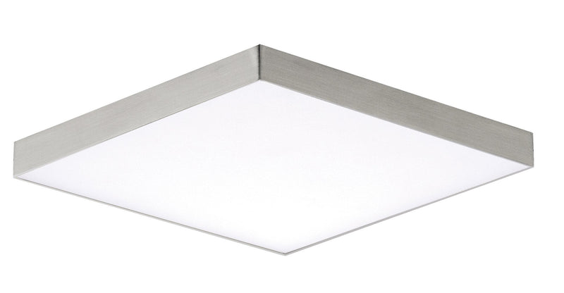 Trim 6.25" Square LED Flush Mount in Satin Nickel