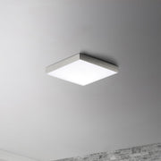 Trim 6.25" Square LED Flush Mount in Satin Nickel