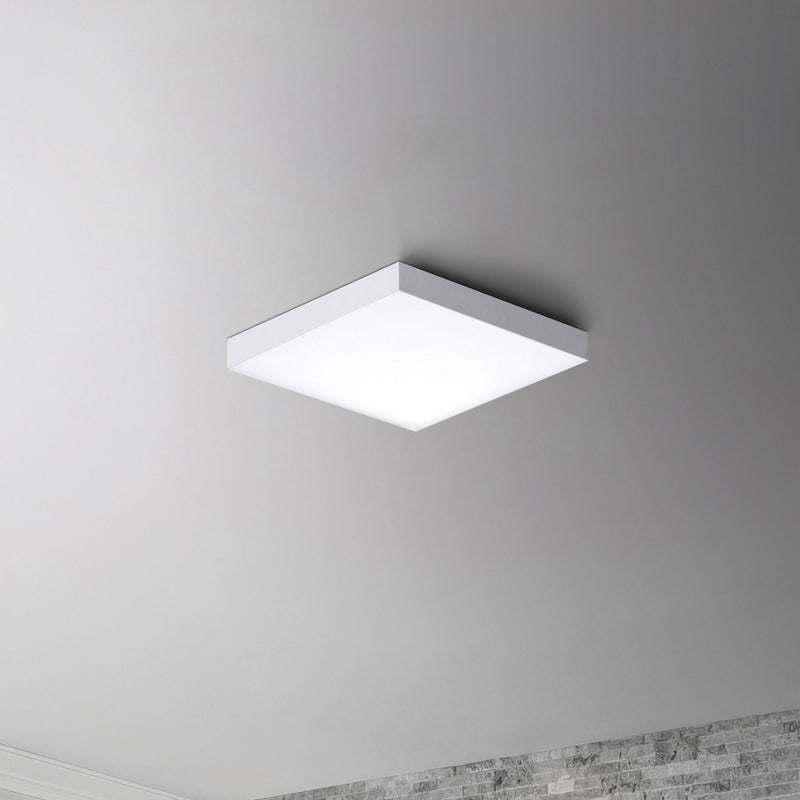 Trim 6.25" Square LED Flush Mount in White