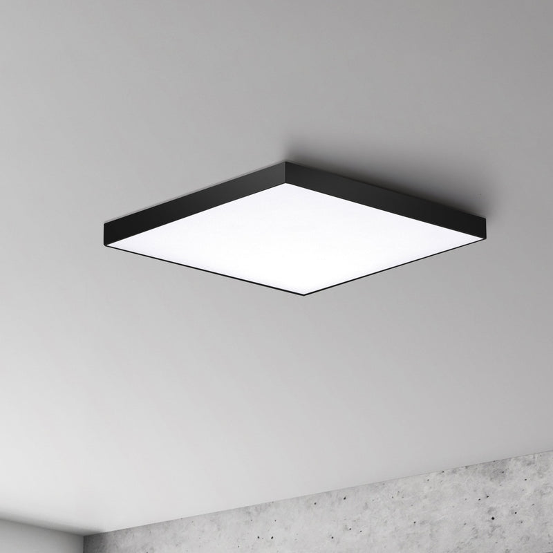 Trim 10.5" Square LED Flush Mount in Black